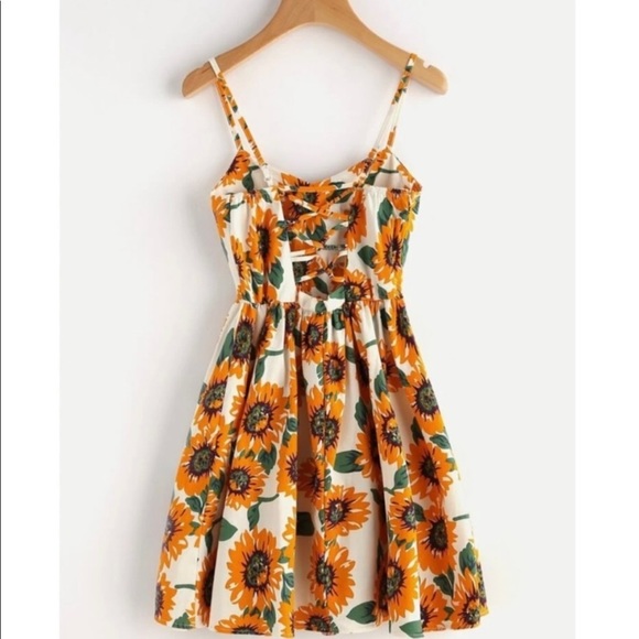 New! Clearance 🔥 Plus Size or Reg Sizes Sunflower 🌻 Boho Cami Dress - Picture 3 of 5